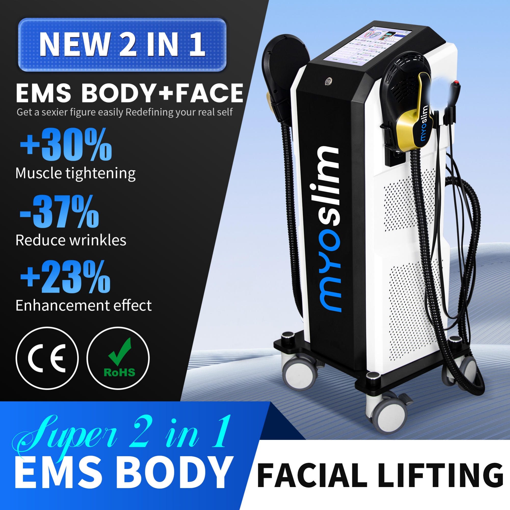 Face Massager - Perangkat Kecantikan EMS Profesional untuk Perawatan