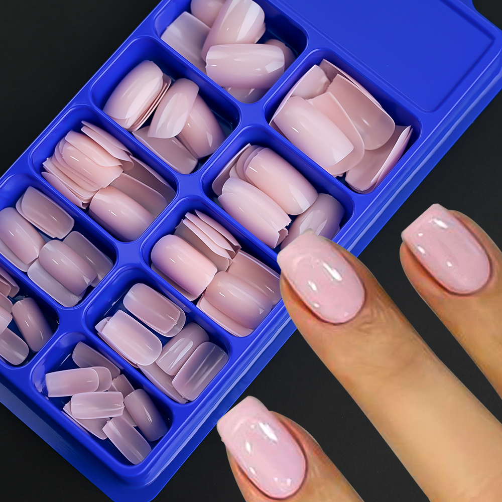Nail Extension Tips - 100/120 Buah Kuku Tekan Putih Merah