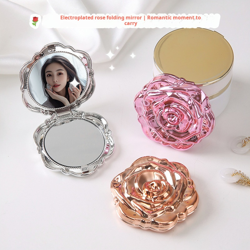 Beauty Rose Makeup - 1 Buah Cermin Mini Portabel Bunga