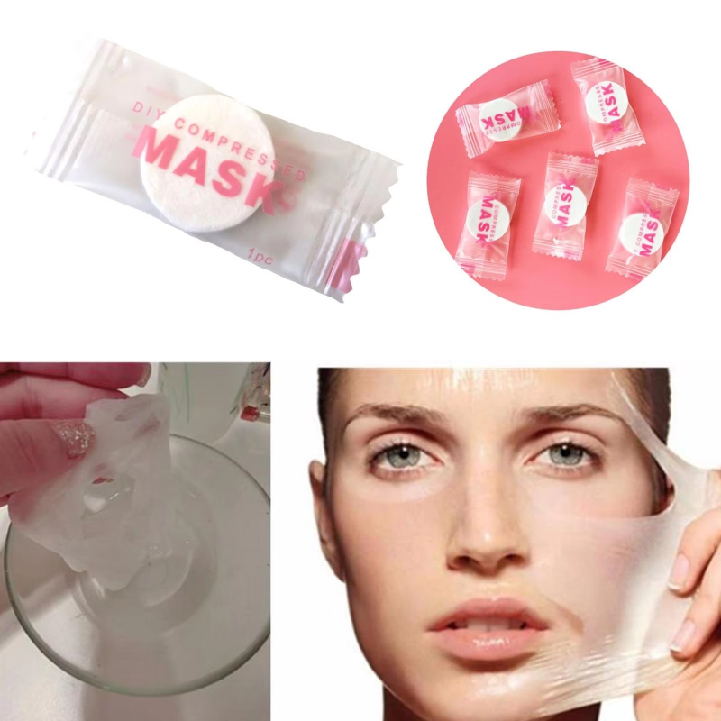Sheet Face Mask Pack - 100 Buah Masker Wajah Terkompresi Sekali