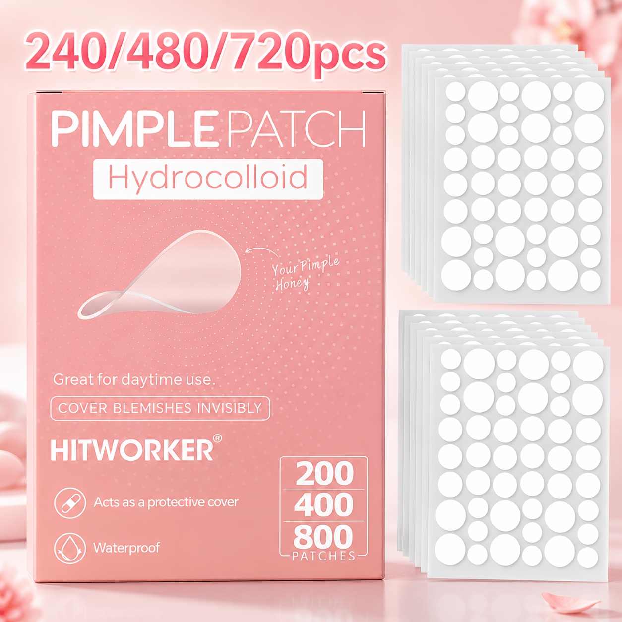 Beauty & Makeup Katia Di Paola Palermo - 240/480/720pcs Plester Penutup Jerawat Hidrokoloid, Stiker