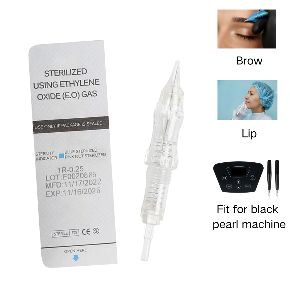 Merit Beauty Makeup - 10/50 buah jarum tato bibir alis