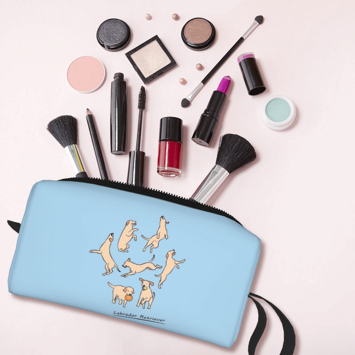 Beauty Lab Makeup - Tas Kosmetik Labrador Retriever Warna Kuning
