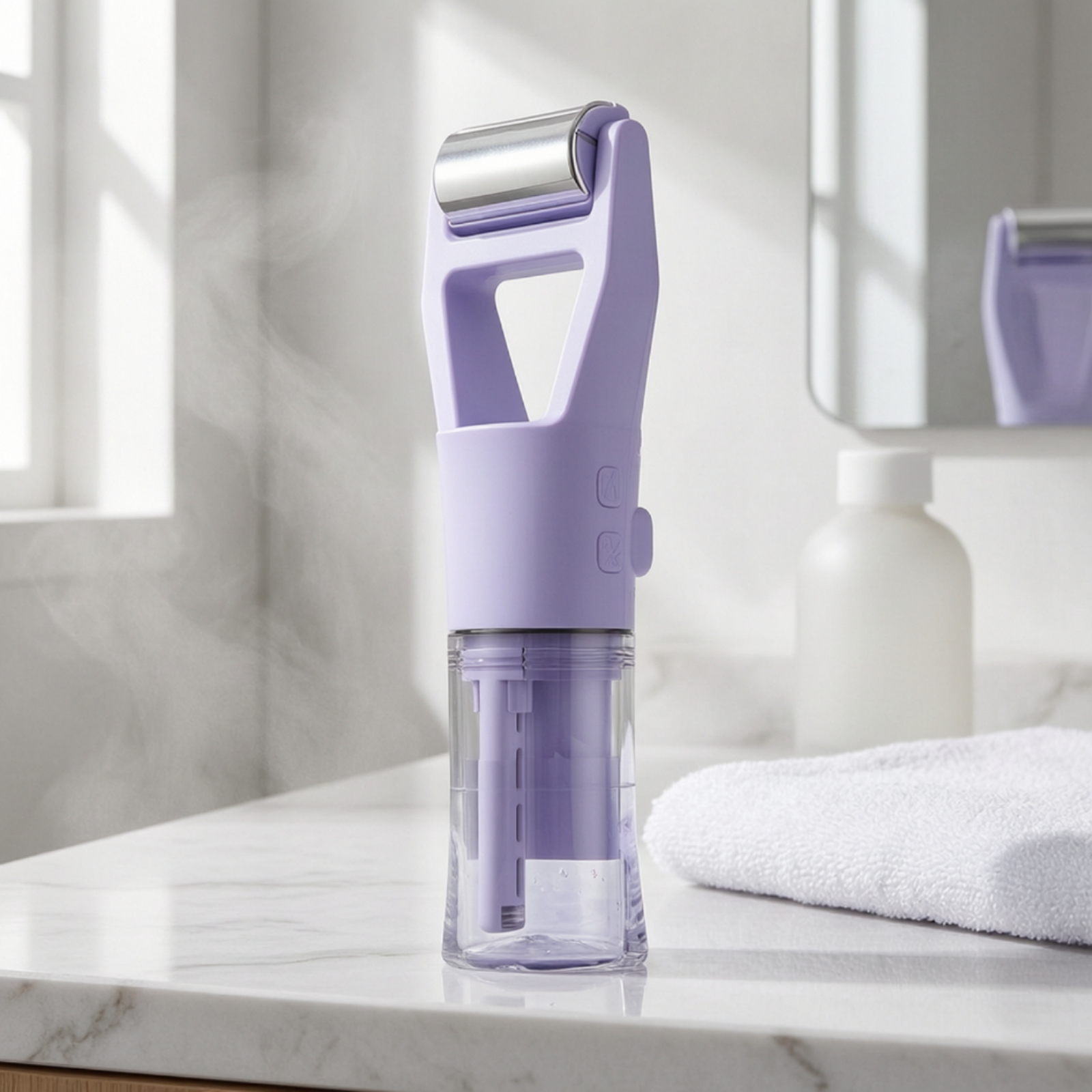 Face Massager - Roller Wajah dengan Semprotan Pelembap, Roller