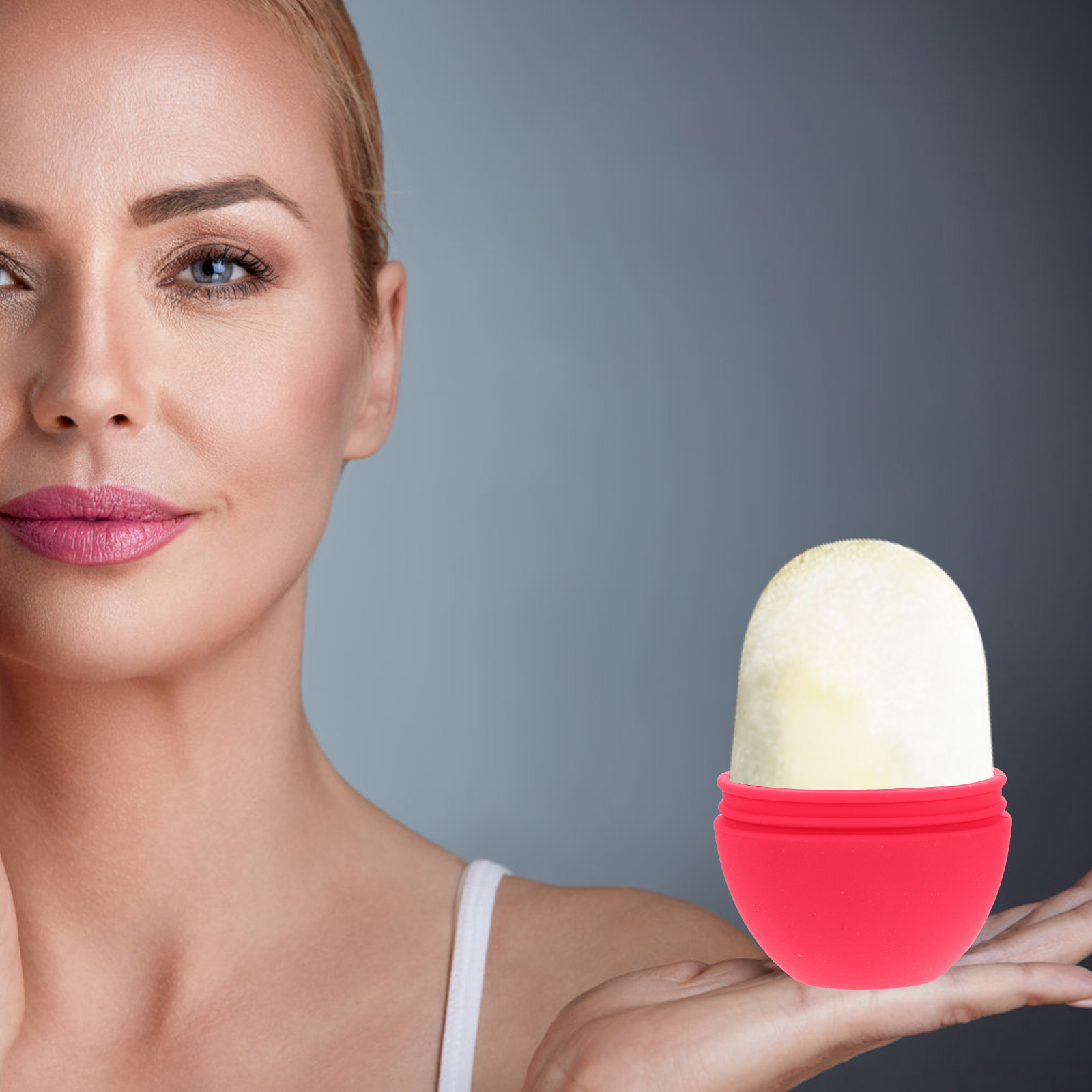 Face Massager - untuk Cetakan Es Silikon Wajah, Roller
