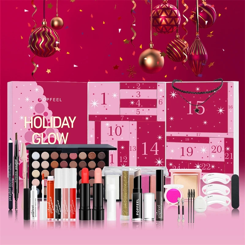 Beauty Makeup Gift Sets - Set Rias Wajah Natal Countdown 24-Piece,
