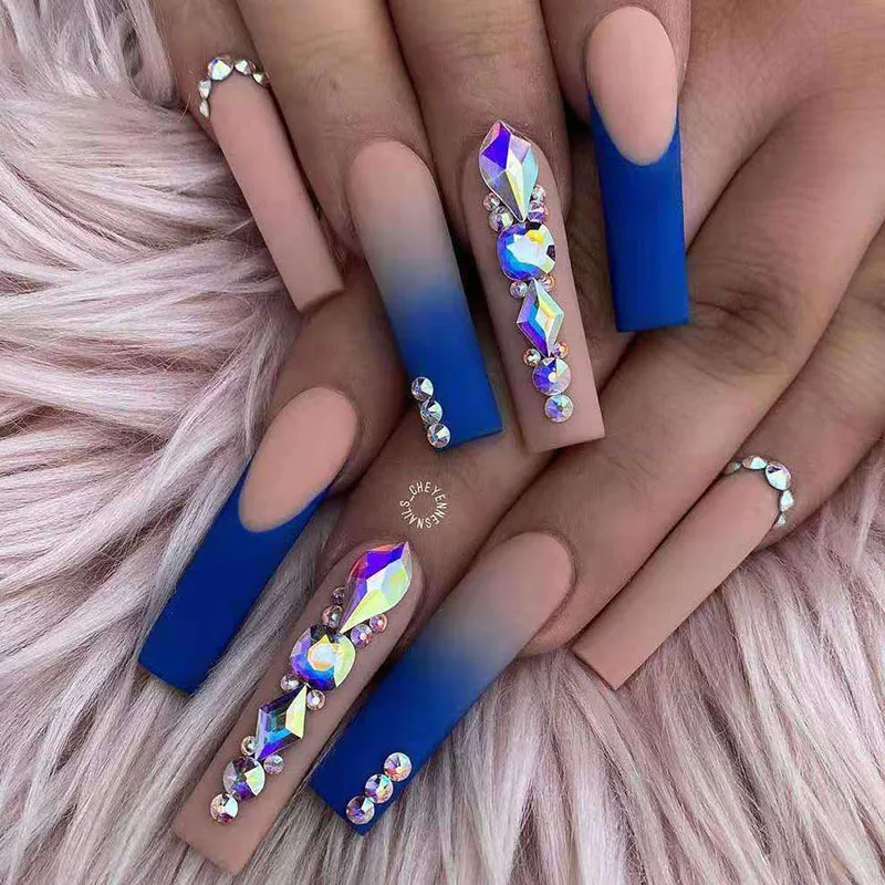 Kuku Palsu French Tip Panjang  - Nail Extension Tips ulasan dan harga