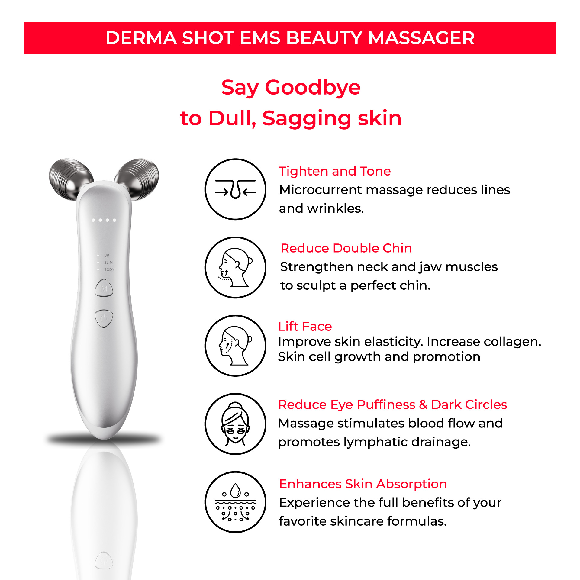 Alat Pijat Wajah Roller Mikro- - Face Massager ulasan dan harga