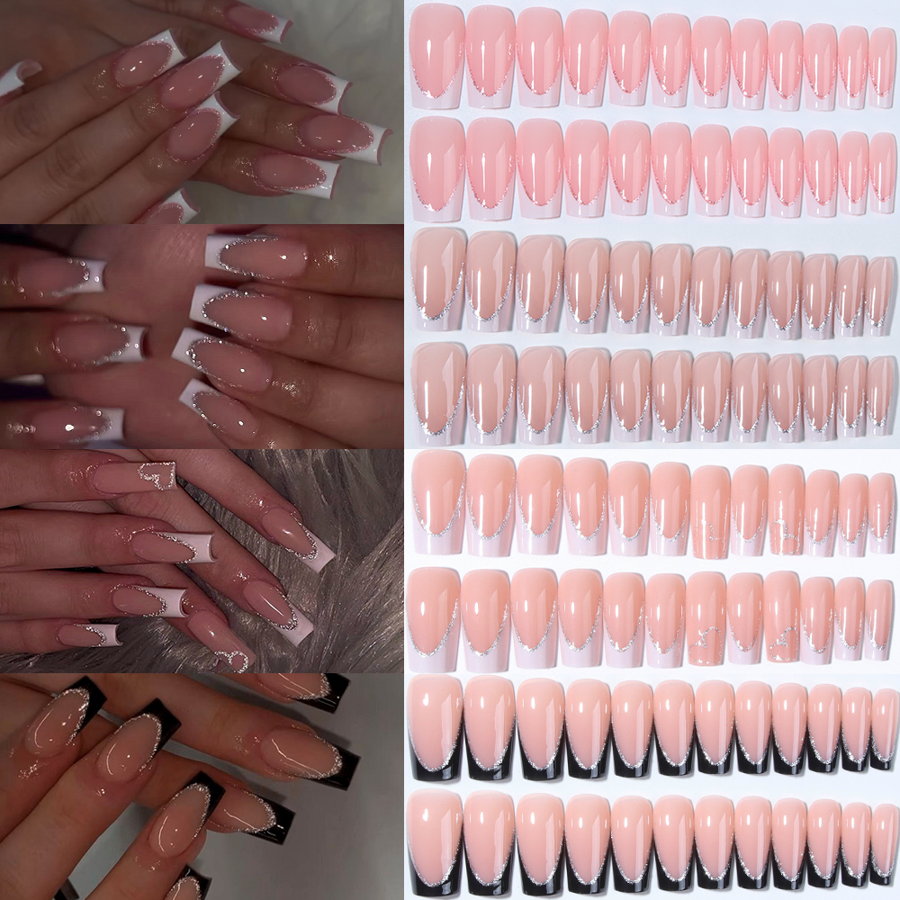 96Pcs (4 Campuran) Kuku Palsu  - Nail Extension Tips ulasan dan harga