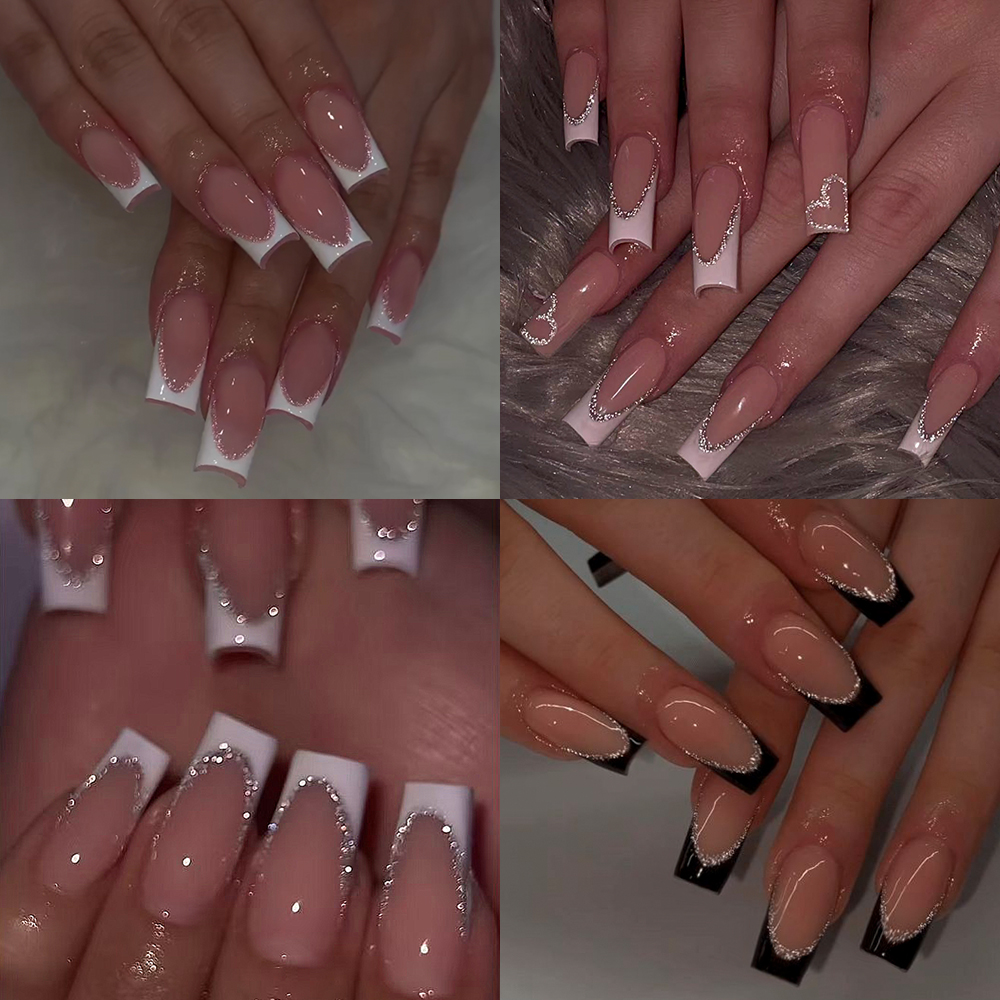 96Pcs (4 Campuran) Kuku Palsu  - Nail Extension Tips ulasan dan harga