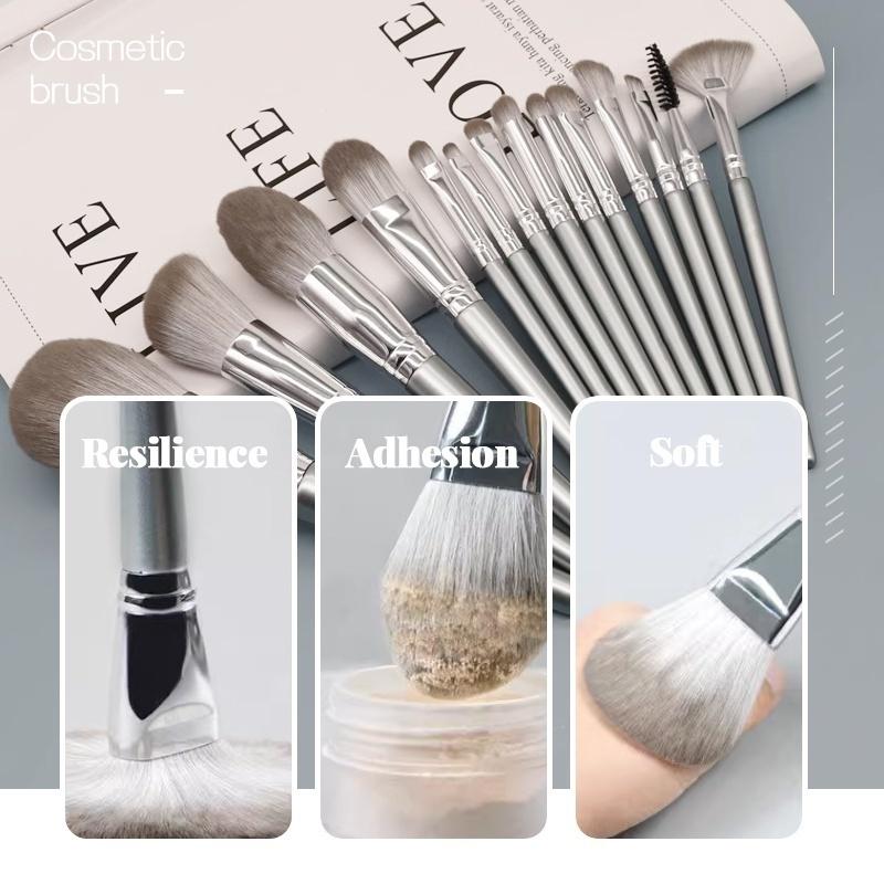 Set Kuas Makeup 14 Buah Abu-ab - Merit Beauty Makeup ulasan dan harga