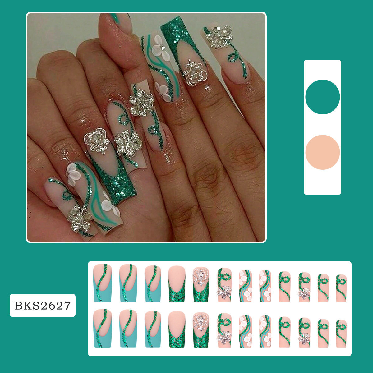 Kuku palsu balerina tekan peti - Nail Extension Tips ulasan dan harga