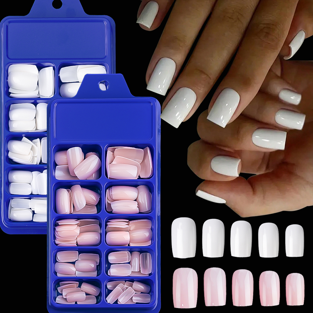 100/120 Buah Kuku Tekan Putih  - Nail Extension Tips ulasan dan harga
