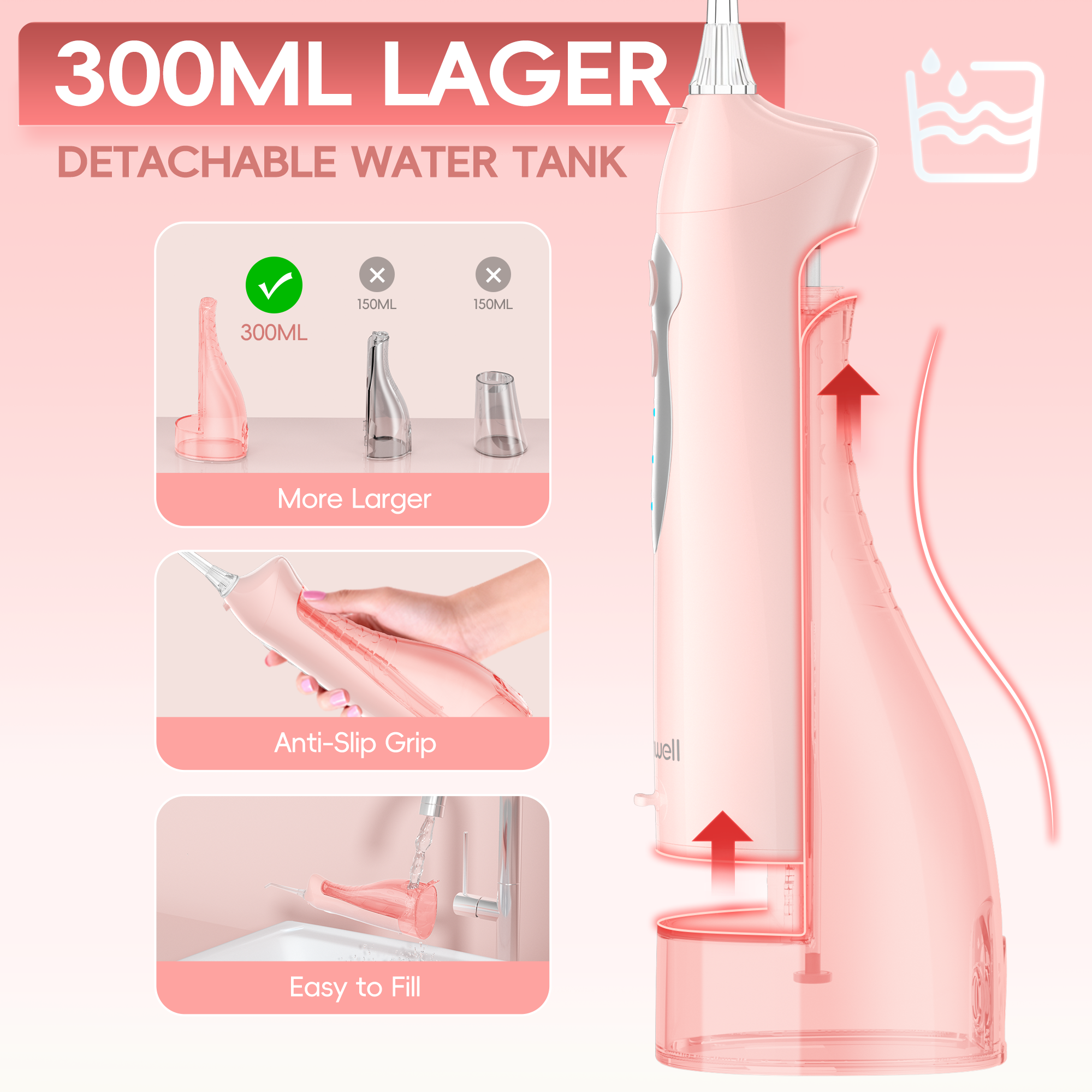 Mornwell D52 Water Flosser Jet - Micellar Water Cleanser ulasan dan harga