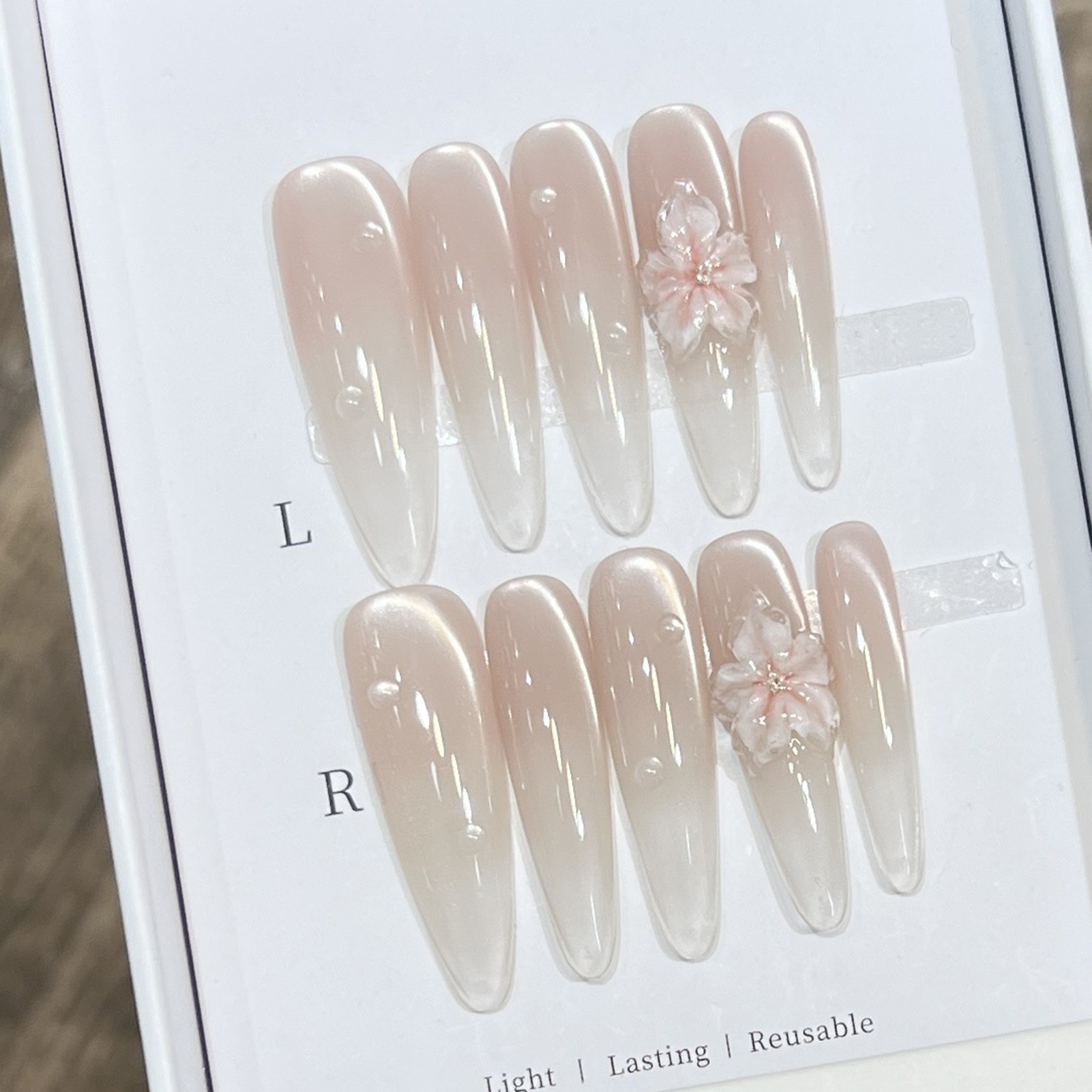10 Buah Ujung Kuku Palsu Almon - Nail Extension Tips ulasan dan harga