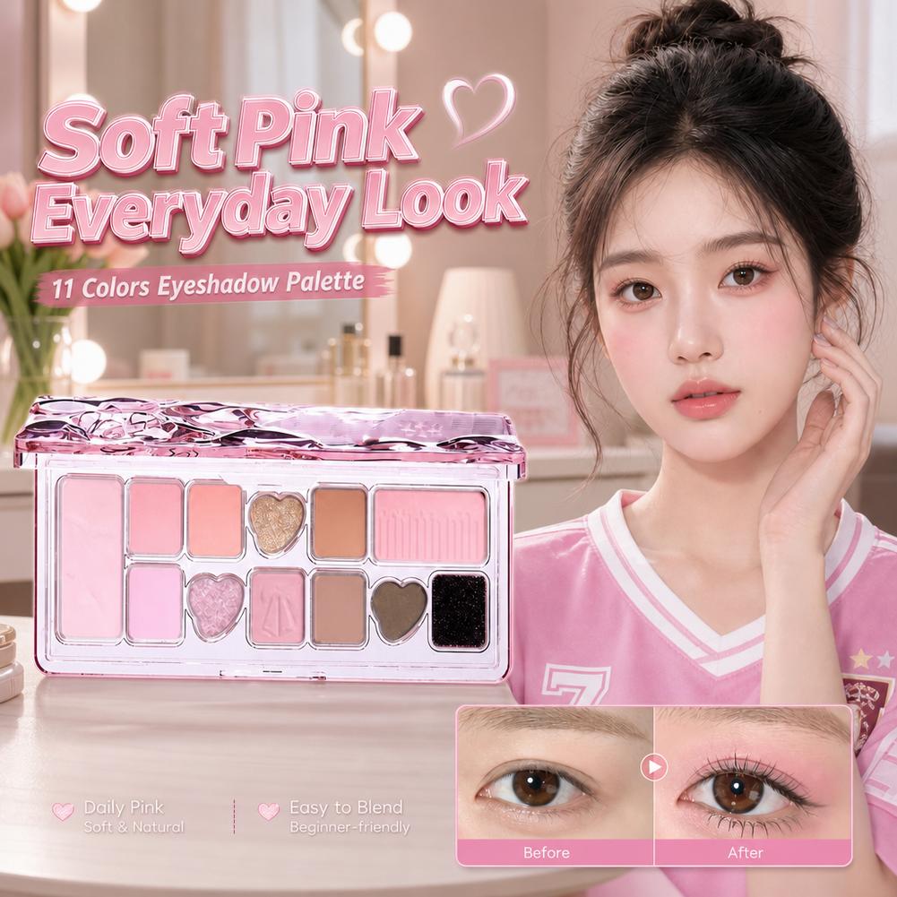 Palet Eyeshadow 11 Warna Capel - Merit Beauty Makeup ulasan dan harga