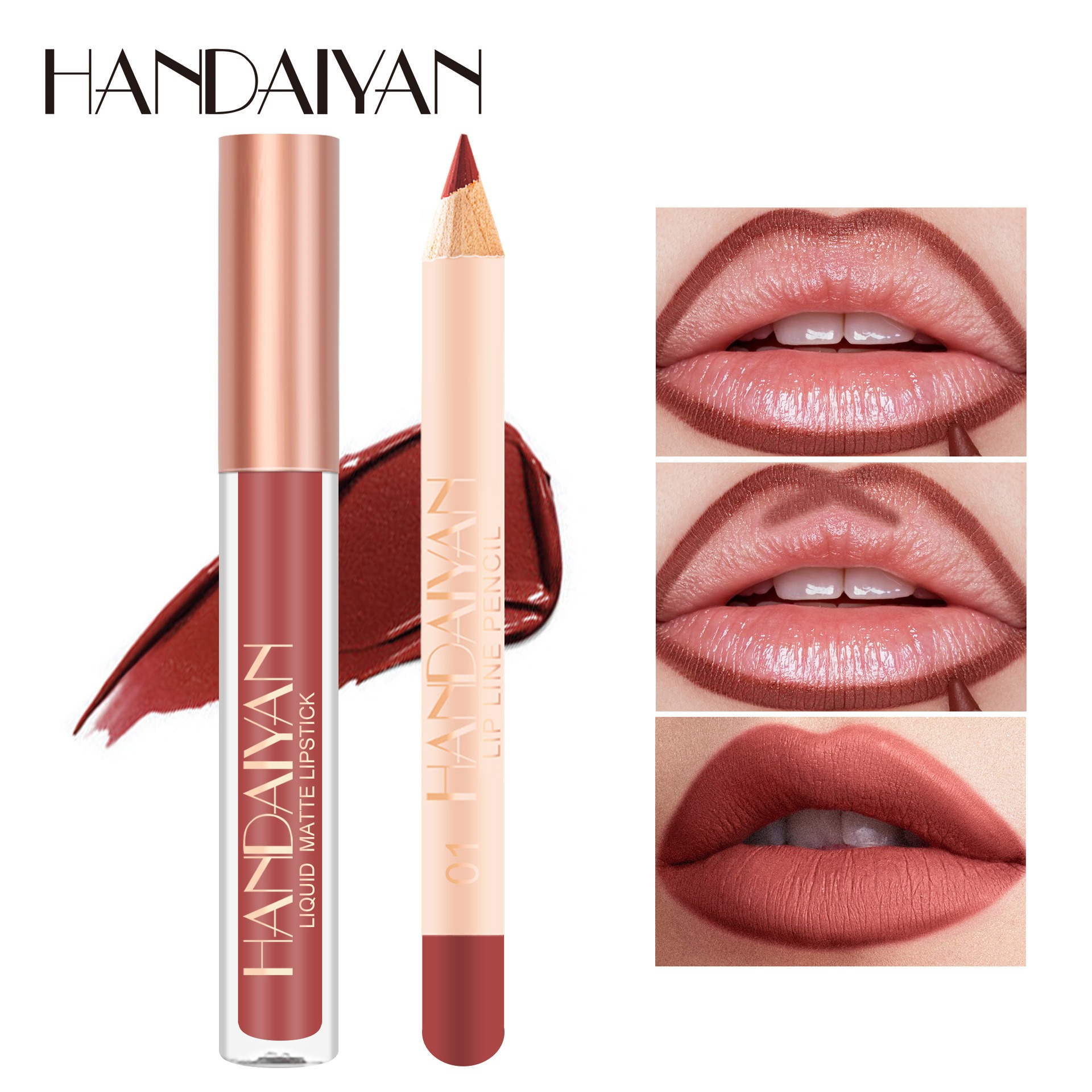 Set Lip Liner dan Lipstik 12 W - Beauty Makeup Gift Sets ulasan dan harga
