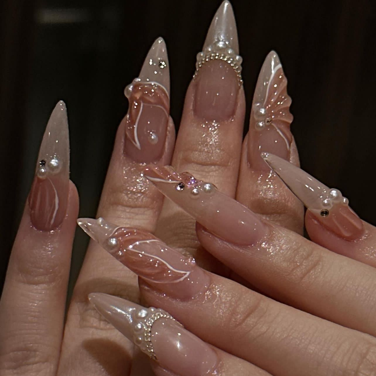 24pcs Kuku Palsu Fashion Berhi - Nail Extension Tips ulasan dan harga