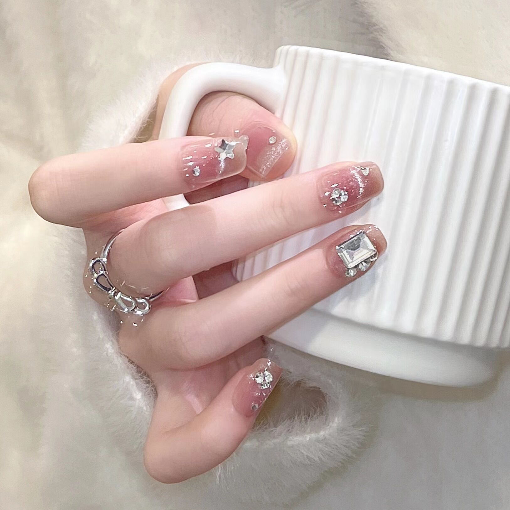 10Pcs Kuku Palsu Siap Pakai De - Nail Extension Tips ulasan dan harga