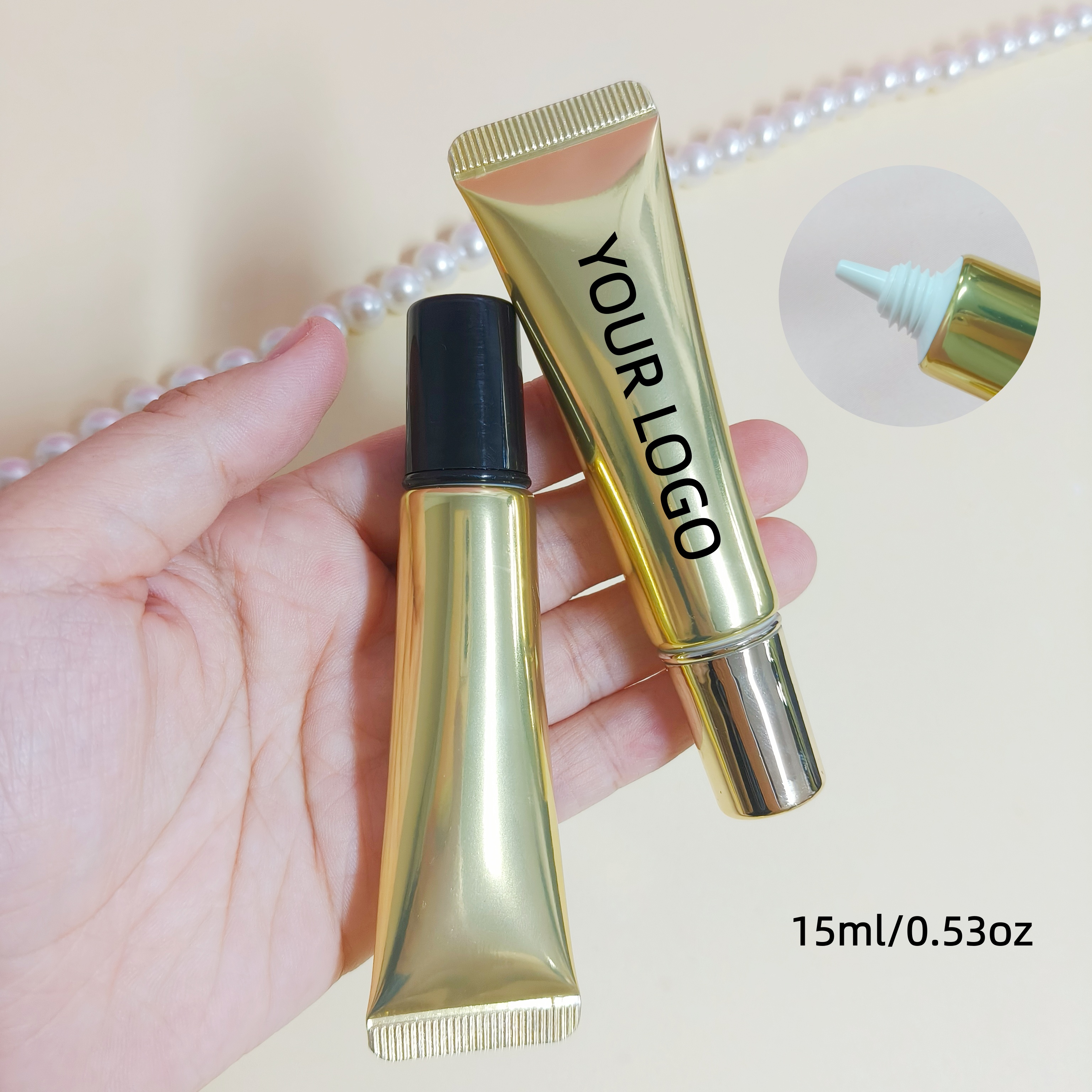 【Logo Custom】50Pcs Tabung Alum - Beauty Makeup Youtube ulasan dan harga