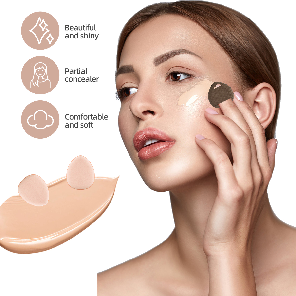 Set kuas rias dan spons, Puff  - Beauty Makeup Gift Sets ulasan dan harga