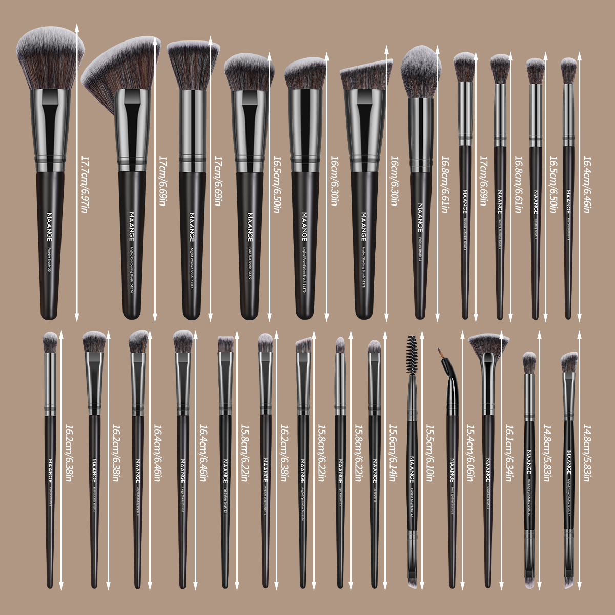 MAANGE 25 Buah Kit Kuas Rias K - Beauty Makeup Gift Sets ulasan dan harga
