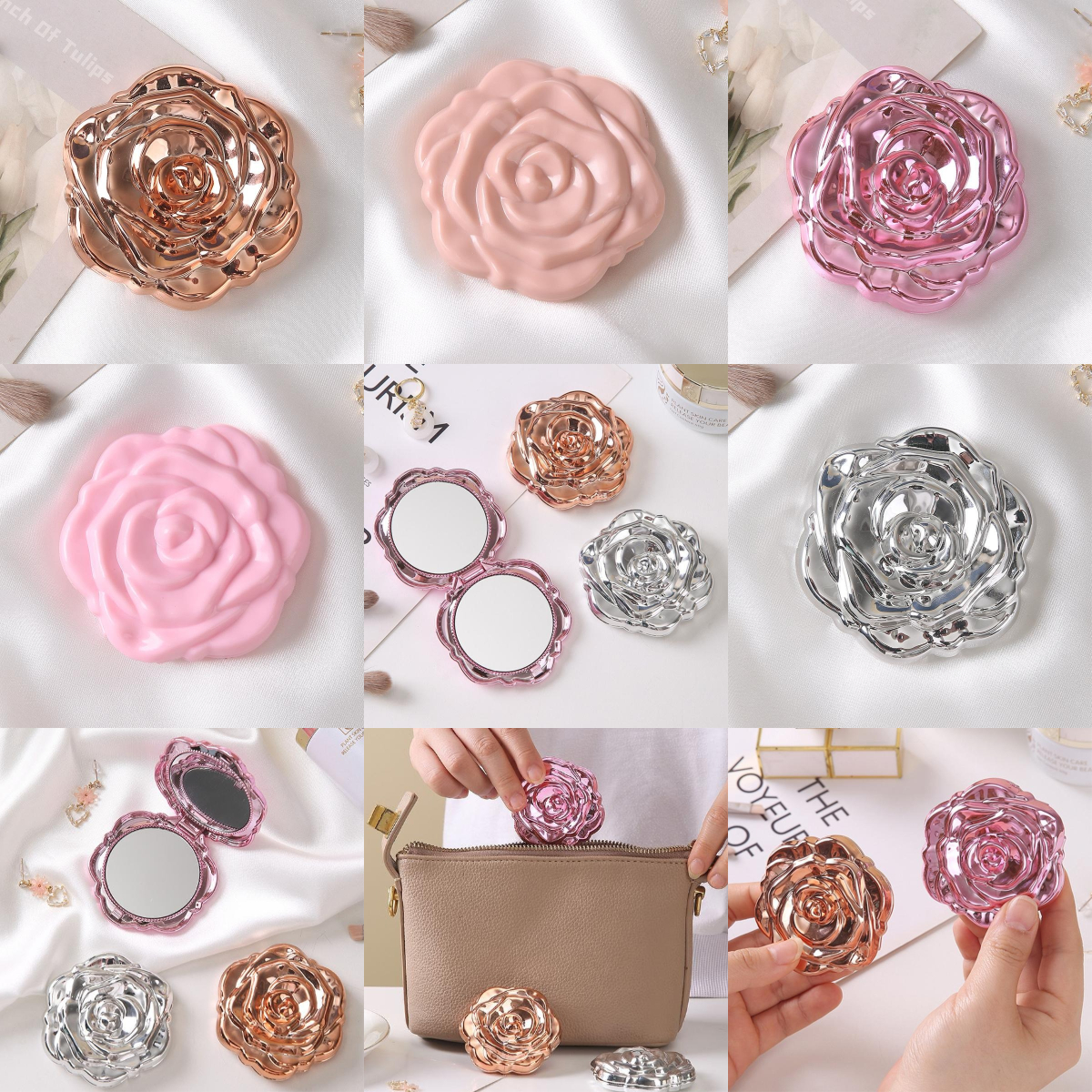 Cermin Mini Portabel Cermin Ri - Beauty Rose Makeup ulasan dan harga