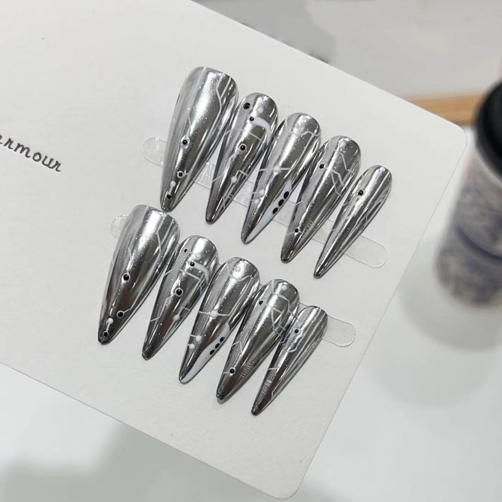 10pcs Kuku Palsu Halloween Dap - Nail Extension Tips ulasan dan harga