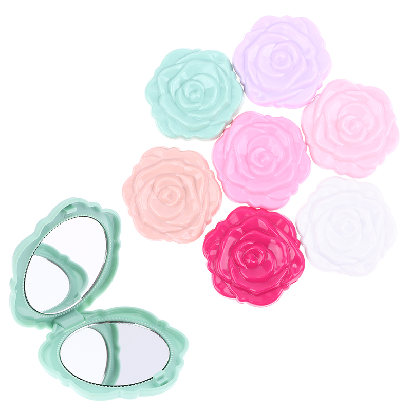 1 Buah Cermin Mini Bunga Mawar - Beauty Rose Makeup ulasan dan harga