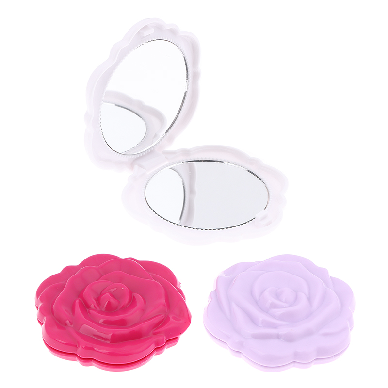 1 Buah Cermin Mini Bunga Mawar - Beauty Rose Makeup ulasan dan harga