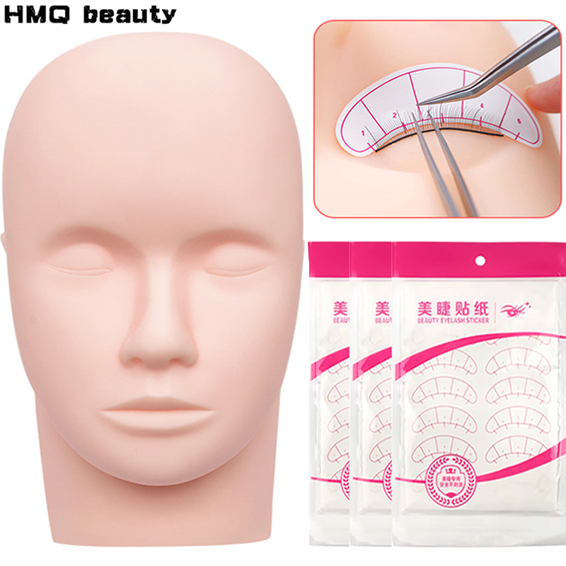 Kepala Latihan Ekstensi Bulu M - Beauty Makeup Training ulasan dan harga
