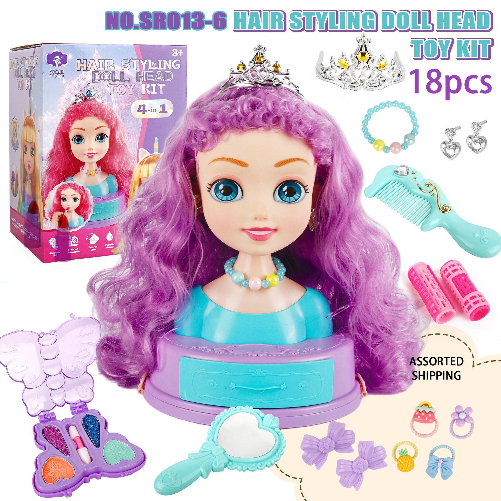 Set Mainan Rias Kepala Boneka  - Beauty Makeup Gift Sets ulasan dan harga