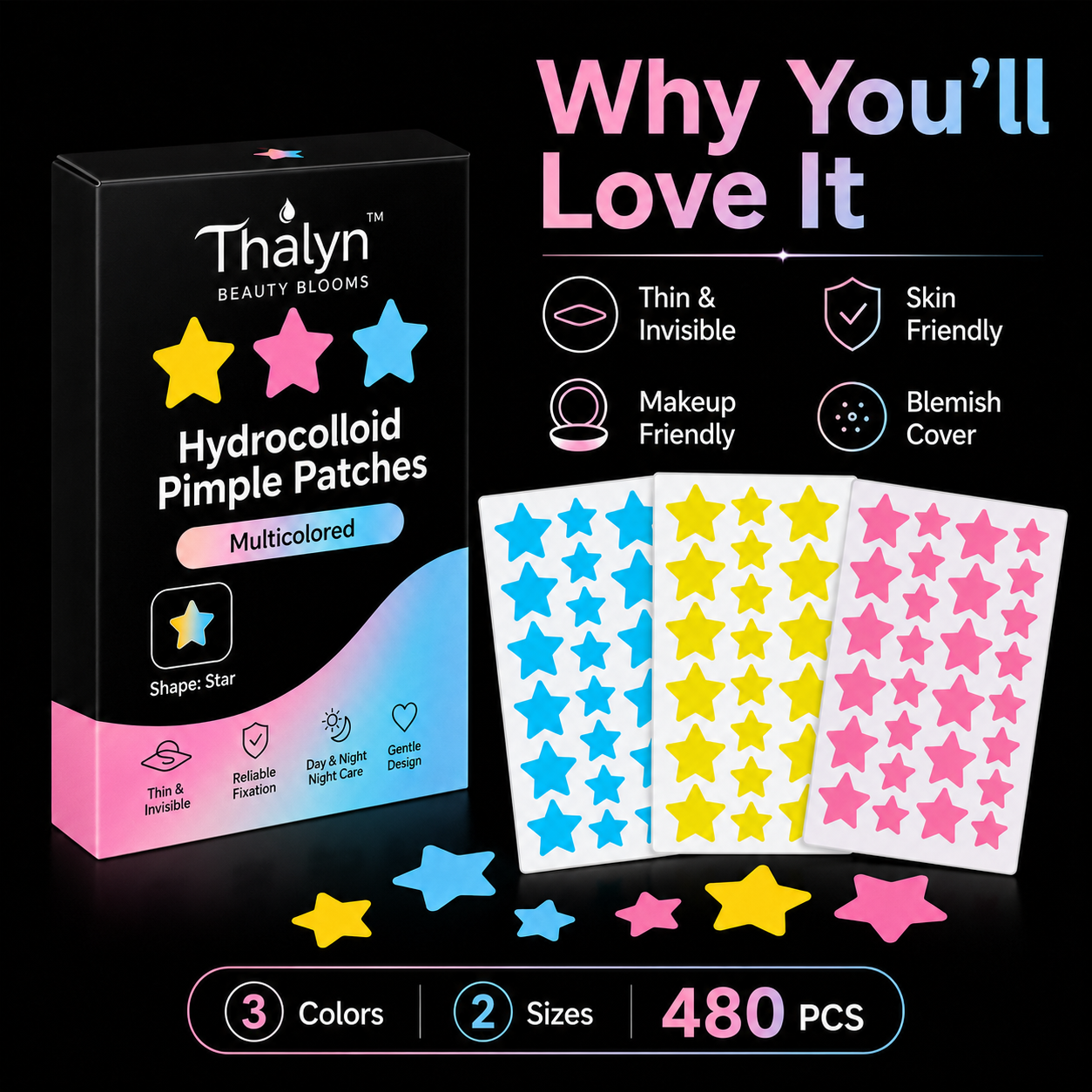 480PCS Plester Jerawat Bintang - Beauty Makeup & D Anime Studio Vega Baja ulasan dan harga