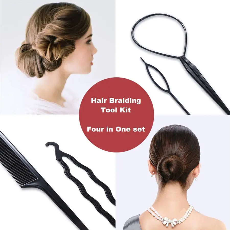 Kit Alat Kepang Rambut 4 Buah  - Beauty Makeup Wholesale ulasan dan harga