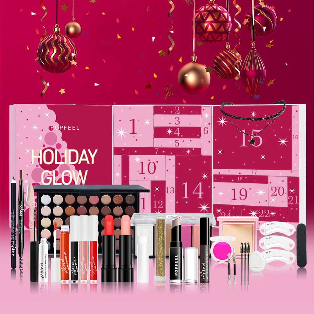 POPFEEL 24 Day Holiday Glow Ad - Beauty Makeup Gift Sets ulasan dan harga